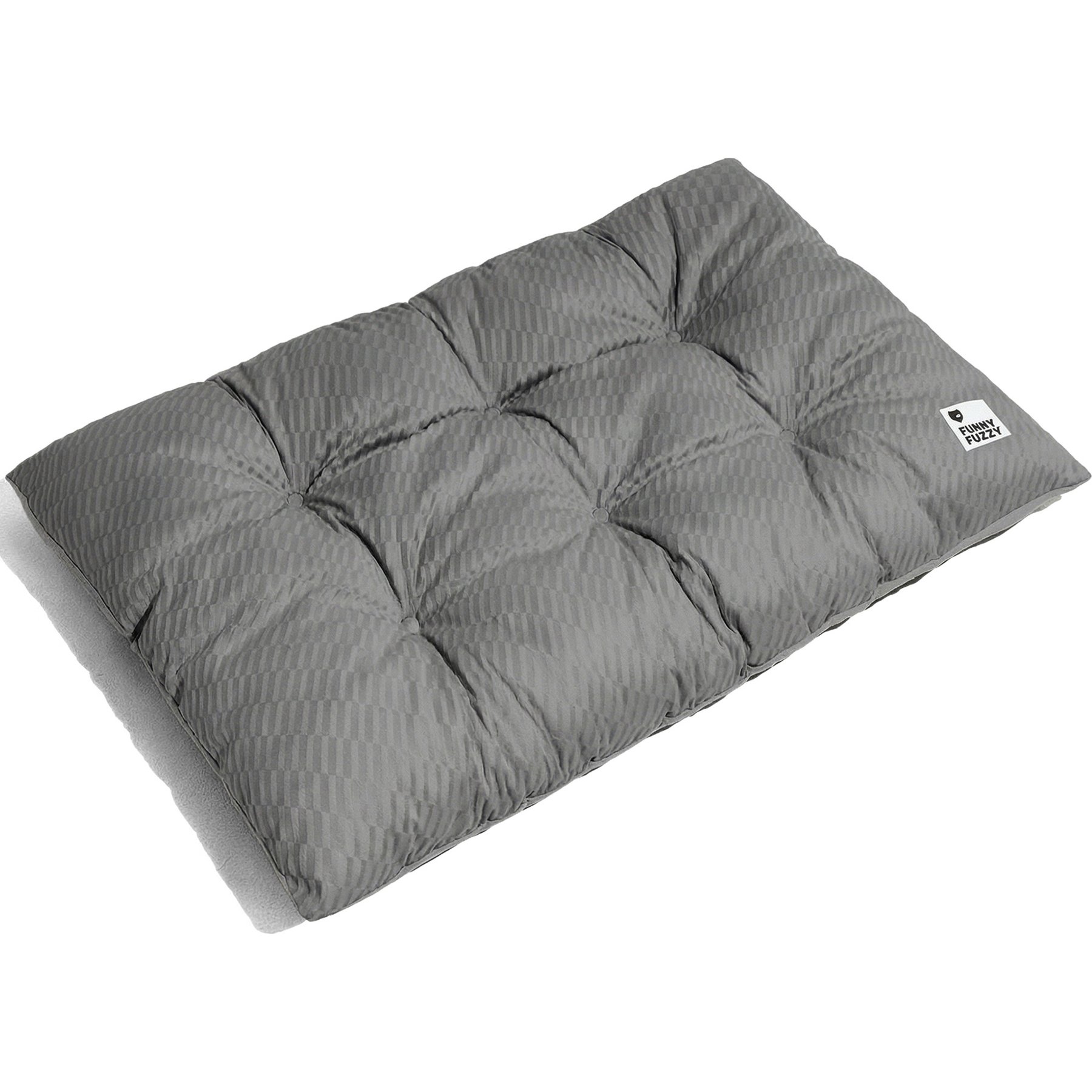 FunnyFuzzy Dual-Sided Washable Plush Dog Mat, Deep Gray, X-Large