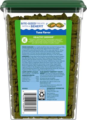 Show full view: Greenies Feline SmartBites Healthy Indoor Natural Tuna Flavor Soft & Crunchy Adult Cat Treats, 16-oz tub slide 4 of 10