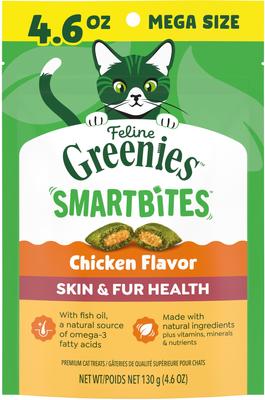 Show full view: Iams ProActive Health Urinary Tract Health with Chicken Adult Dry Cat Food, 16-lb bag + Greenies Feline SmartBites Healthy Skin & Fur Chicken Flavor Cat Treats, 4.6-oz bag slide 2 of 10