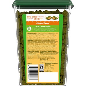 Greenies Feline SmartBites Healthy Indoor Natural Chicken Flavor Soft & Crunchy Adult Cat Treats, 16-oz tub