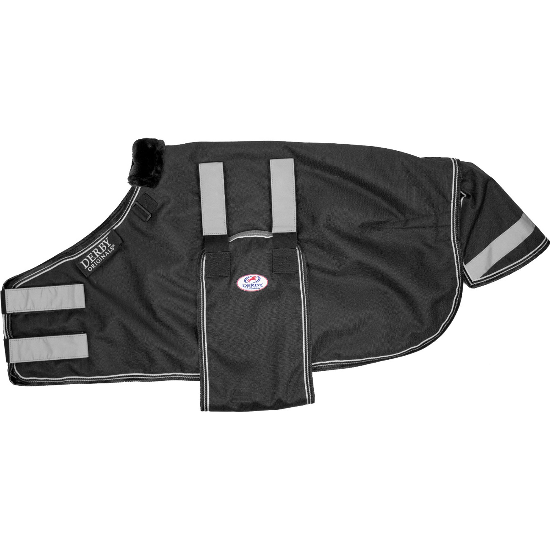 Derby Originals No Hardware 1200D 150g Medium Weight Foal & Mini Horse Turnout Blanket, Black, 36 x 42-in
