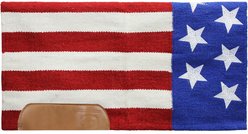 Tahoe Tack American Pride New Zealand Wool Western Horse Saddle Blanket, Red, White, Blue, 32 x 32-in