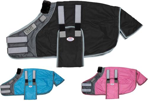 Show full view: Derby Originals No Hardware 420D 150g Insulation & 210 T lining Foal & Mini Horse Stable Blanket, Black, 36 x 42-in slide 2 of 3