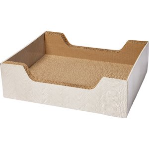 Frisco Step-In Cat Scratcher Toy with Catnip, Natural Chevron