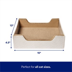 Frisco Step-In Cat Scratcher Toy with Catnip, Natural Chevron