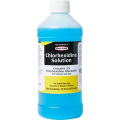 Durvet Chlorhexidine Solution Horse Antibacterial Wound Cleaner, 16-fl oz bottle