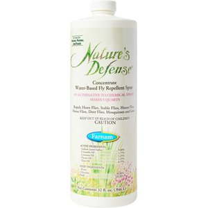 Farnam Nature's Defense Natural Concentrate Horse Fly Spray, 32-fl oz bottle