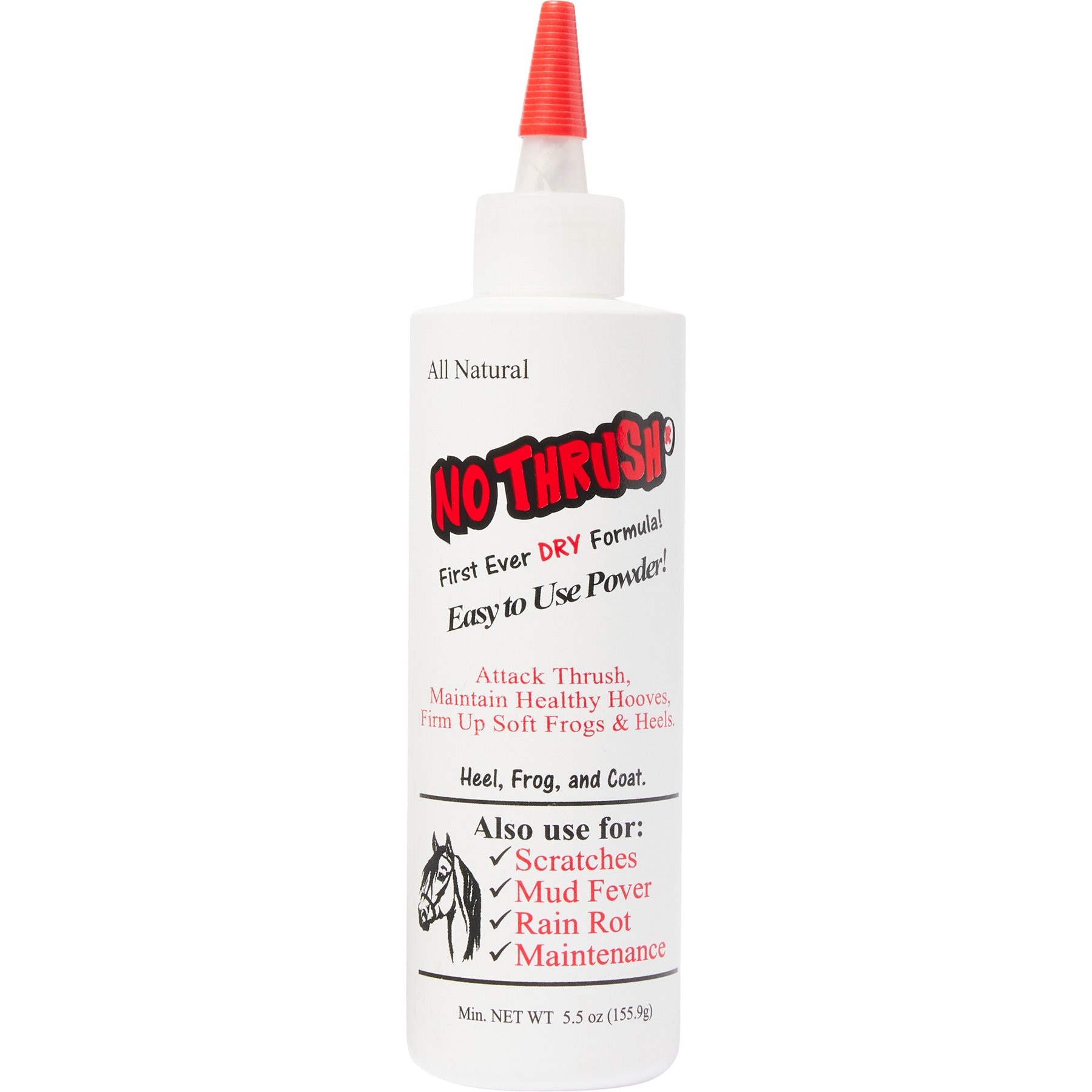Durvet No Thrush Powder Horse Hoof Care, 5.5-oz bottle