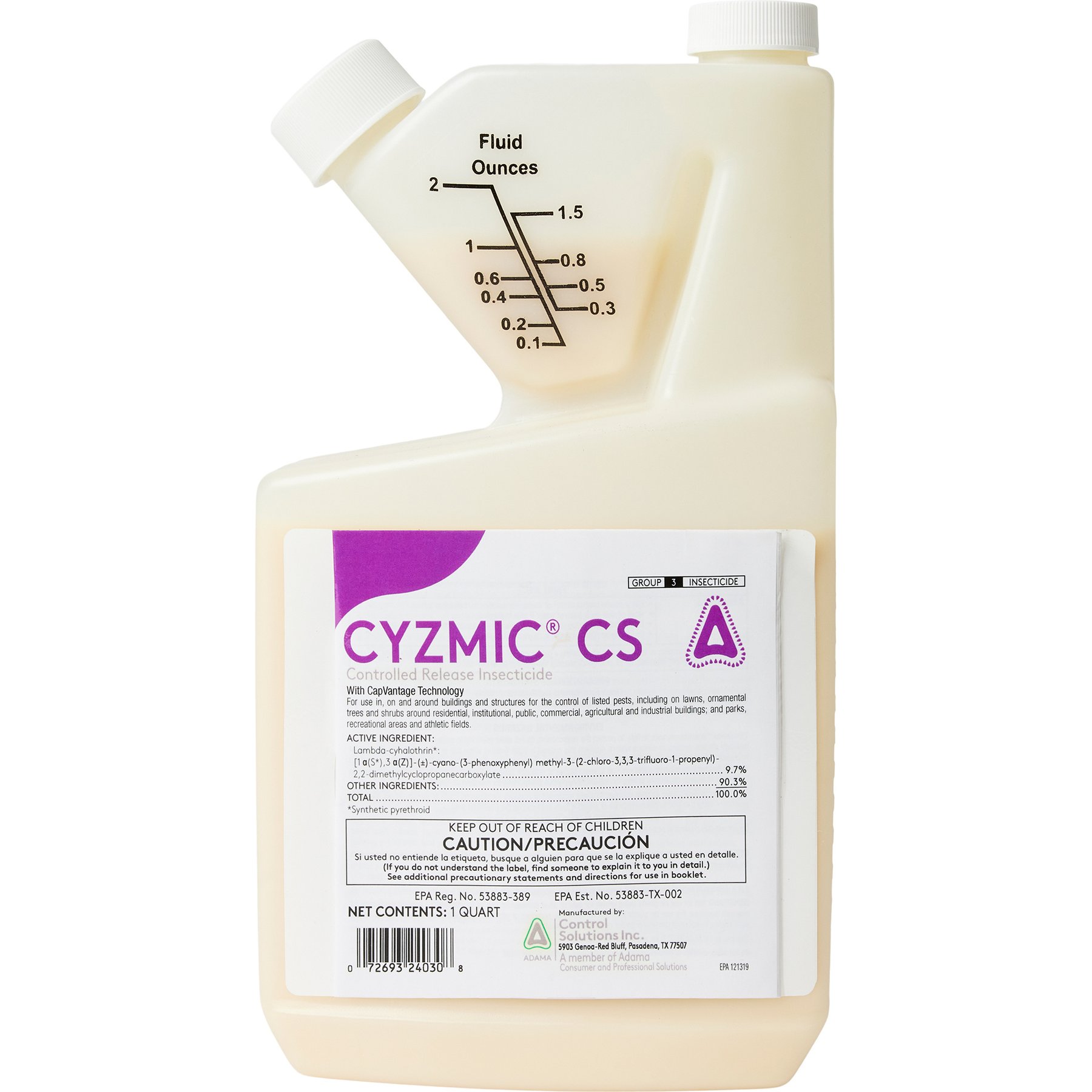 CSI Cyzmic CS Micro-Encapsulated Insecticide Concentrate, 1-qt bottle