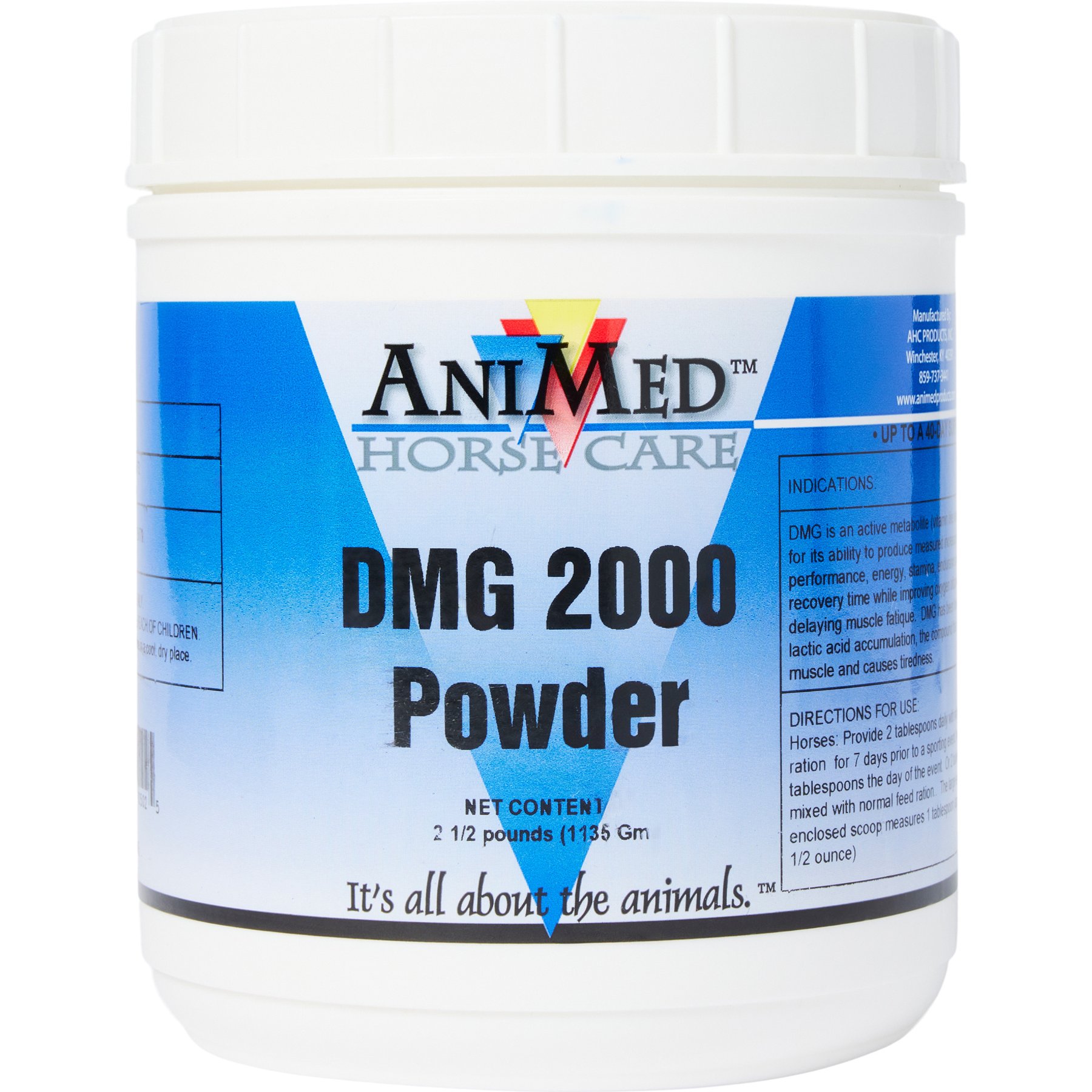 AniMed DMG 2000 Powder Horse Supplement, 2.5-lb tub