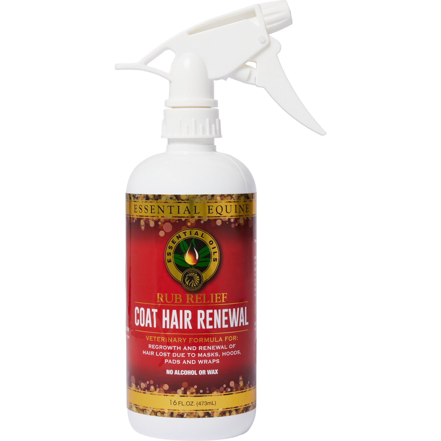 Equus Magnificus Essential Equine Rub Relief Horse Coat Hair Renewal, 16-fl oz bottle