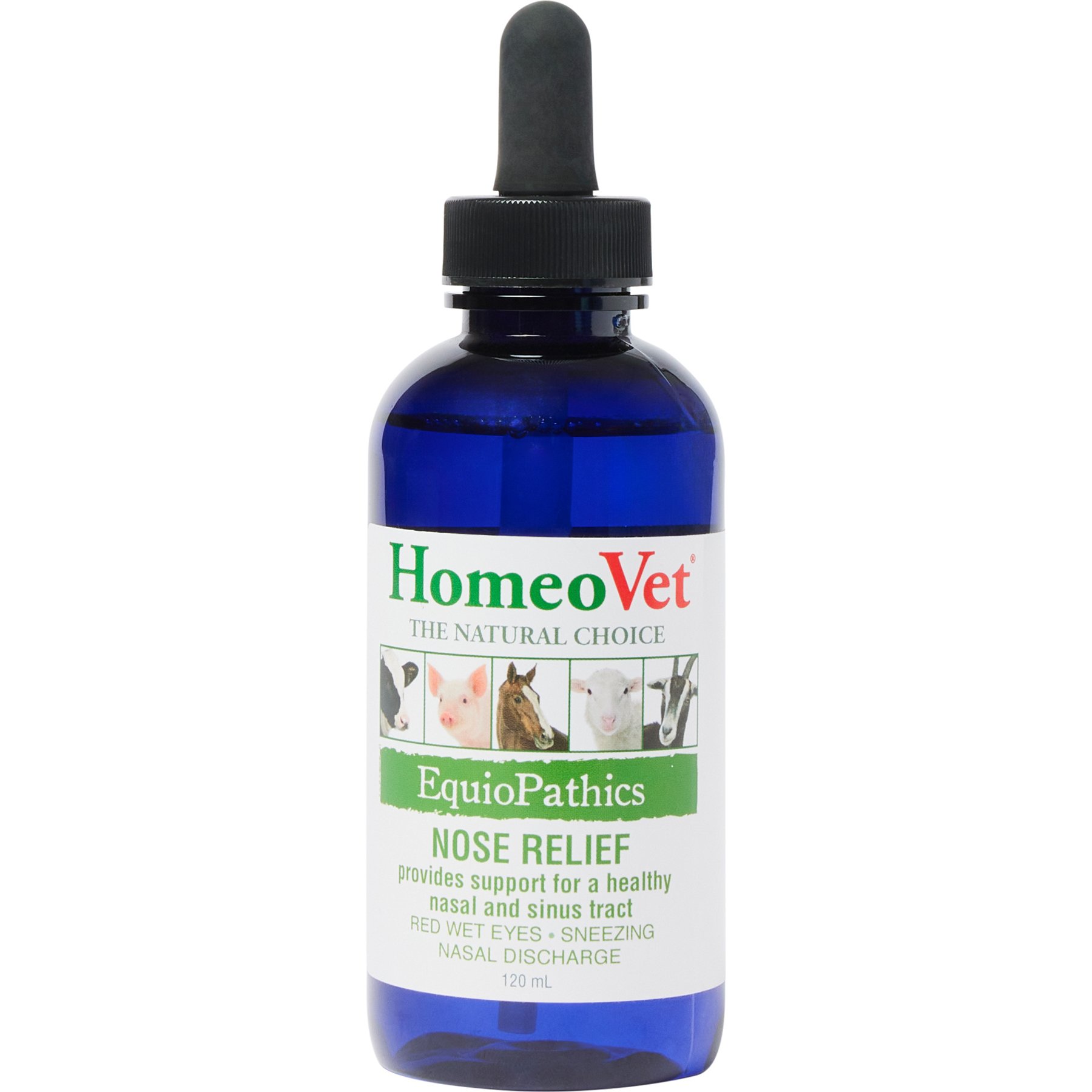 HomeoVet EquioPathics Nose Relief Liquid Farm Animal & Horse Supplement, 120-mL bottle