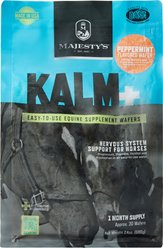 Majesty's Kalm+ Nervous System Support Peppermint Flavor Wafers Horse Supplement, 30 count