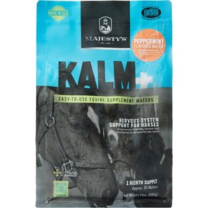 Majesty's Kalm+ Nervous System Support Peppermint Flavor Wafers Horse Supplement, 30 count