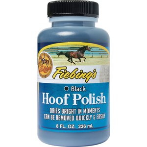 Fiebing's Water Based Horse Hoof Polish, Black, 8-oz jar