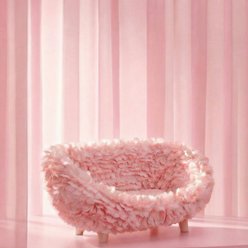 Halinfer Petal Elevated Cat Sofa Bed, Pink, Medium slide 2 of 7