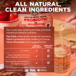 Brutus Broth Probiotic Pork Instant Bone Broth Powder Grain-Free Digestive Health Dog Supplements, 3.5-oz pouch slide 2 of 9