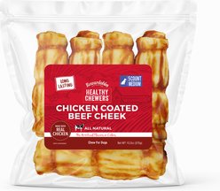 Rewardables Chicken Coated Beef Cheek Rolls Dog Natural Chew Treats, Medium: 13.2-oz bag, 5 count