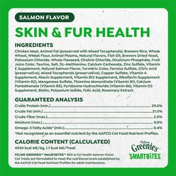 Greenies Feline SmartBites Healthy Skin & Fur Natural Salmon Flavor Soft & Crunchy Adult Cat Treats, 16-oz tub slide 2 of 9