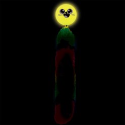Nerf Cat TPR Glow Mouse Print Super Bounce Ball Cat Toy with Rainbow Tail, Green, 1.5-in slide 2 of 7