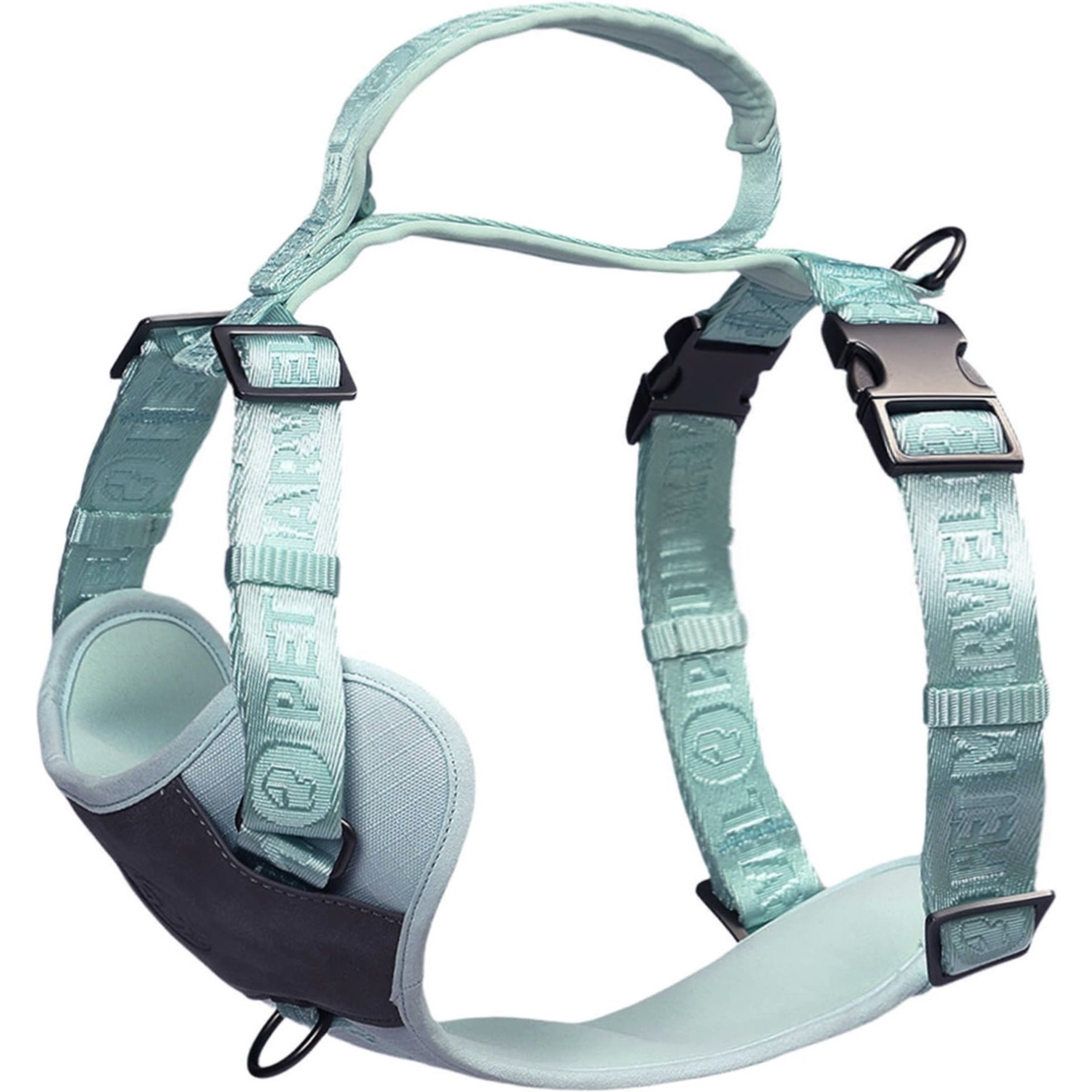 Pet Marvel Adjustable Embroidered Stylish Dog Harness, Mint Green, X-Large: 29 to 48.5-in chest