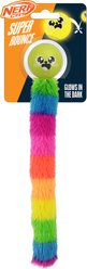 Nerf Cat TPR Glow Mouse Print Super Bounce Ball Cat Toy with Rainbow Tail, Green, 1.5-in