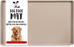 DogBuddy Modern Silicone Dog & Cat Food Placemat, X-Large, Taupe