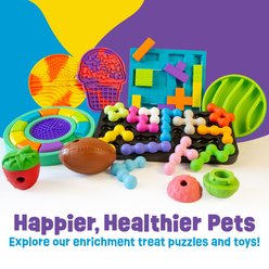 Brightkins Watermelon Treat Dispenser Dog Toy, Multicolor, 7.21 x 5.24 x 3.11-in slide 2 of 7