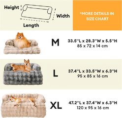 FunnyFuzzy Cozy Fluffy Pet Mat Furniture Cover, Coffee, Large slide 2 of 8