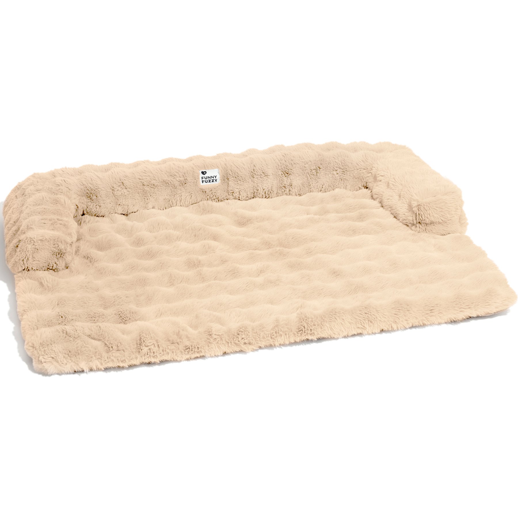 FunnyFuzzy Cozy Fluffy Pet Mat Furniture Cover, Coffee, Large