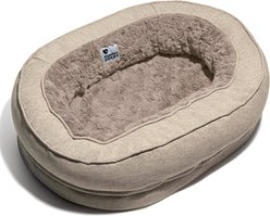 FunnyFuzzy Orthopedic Donut Dog Bed, Fuzzy Brown, X-Large