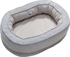 FunnyFuzzy Orthopedic Donut Dog Bed, Gray, Medium