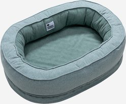 FunnyFuzzy Orthopedic Donut Dog Bed, Lake Green, Large