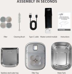 allforpaws Lifestyle Pets Wireless Stainless Steel Cat Water Fountain, Brown, 7.5-lt slide 2 of 7