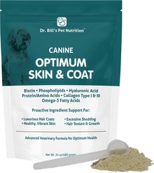 Dr. Bill's Pet Nutrition Canine Optimum Skin & Coat Dog Supplement Powder, 680-gm pouch