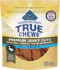 Blue Buffalo True Chews Premium Jerky Cuts Natural Chicken & Duck Dog Treats, 22-oz bag
