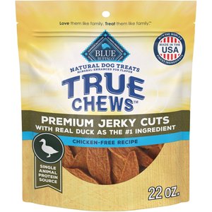 Blue Buffalo True Chews Premium Jerky Cuts Natural Chicken & Duck Dog Treats, 22-oz bag
