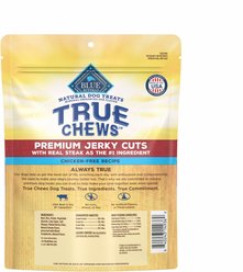 Blue Buffalo True Chews Premium Jerky Cuts Natural Steak Dog Treats, 10-oz bag slide 2 of 9