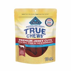 Blue Buffalo True Chews Premium Jerky Cuts Natural Steak Dog Treats, 10-oz bag slide 1 of 9