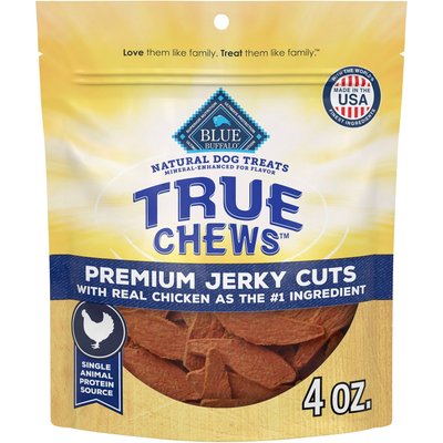 Blue Buffalo Blue Buffalo True Chews Premium Jerky Cuts Chicken Jerky Dog Treats, 4-oz bag