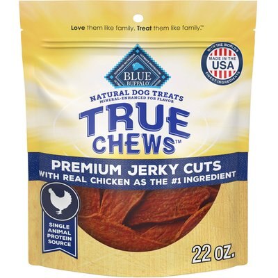 Blue Buffalo Blue Buffalo True Chews Premium Jerky Cuts Chicken Jerky Dog Treats, 22-oz bag