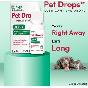 Pet Drops Ultra Lubricant Eye Drops for Dogs & Cats, 15-mL bottle