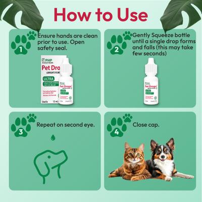 Show full view: Pet Drops Ultra Lubricant Eye Drops for Dogs & Cats, 15-mL bottle slide 10 of 10