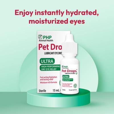 Show full view: Pet Drops Ultra Lubricant Eye Drops for Dogs & Cats, 15-mL bottle slide 6 of 10