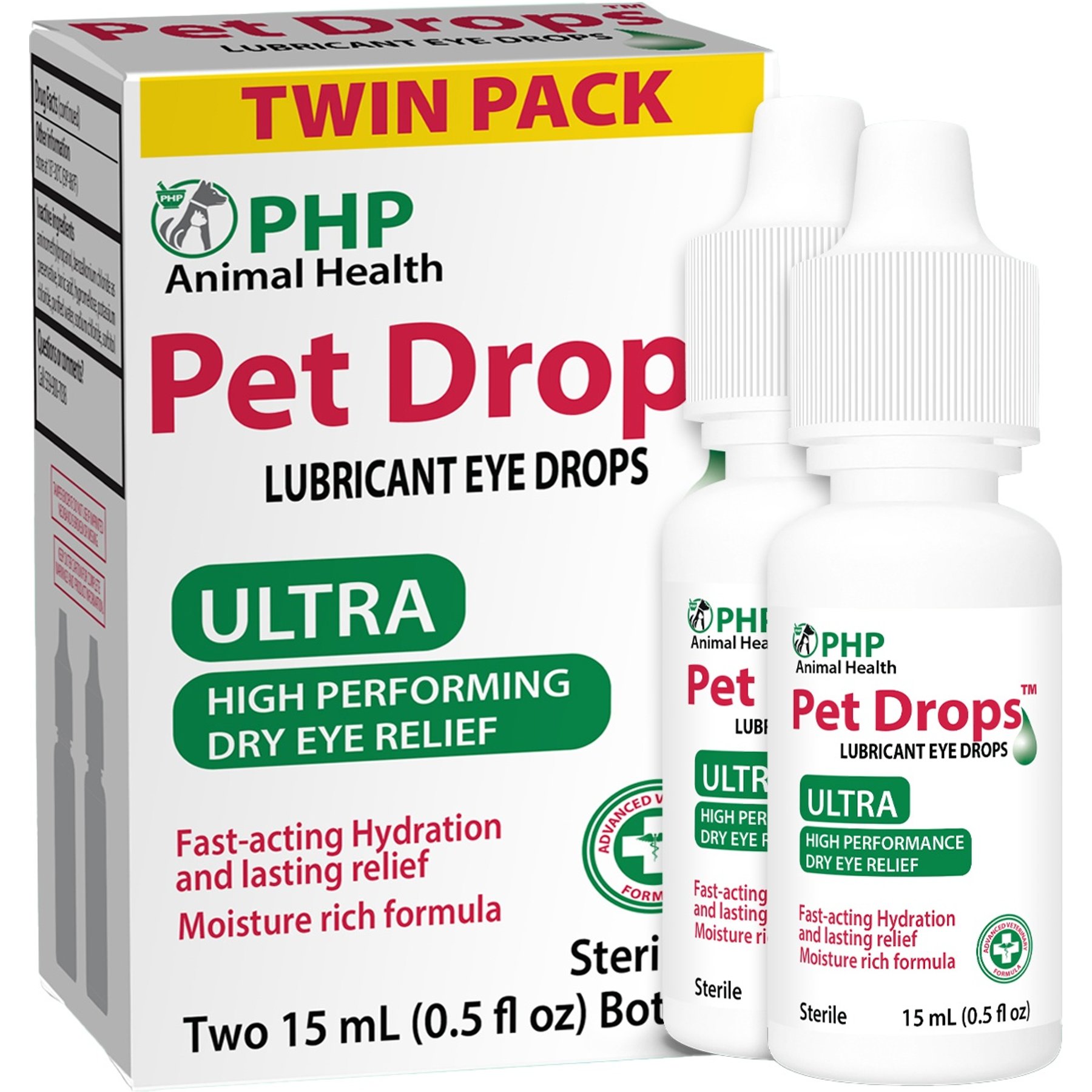 Pet Drops Ultra Lubricant Eye Drops for Dogs & Cats, 30-mL bottle