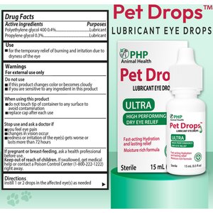 Pet Drops Ultra Lubricant Eye Drops for Dogs & Cats, 15-mL bottle