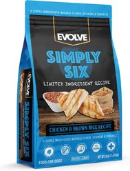 Evolve Simply Six Limited Ingredient Chicken & Brown Rice Dry Dog Food, 4-lb bag