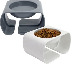Kitty City Raised Stress Free Dog & Cat Feeder & Waterer Bowl, 6-cup