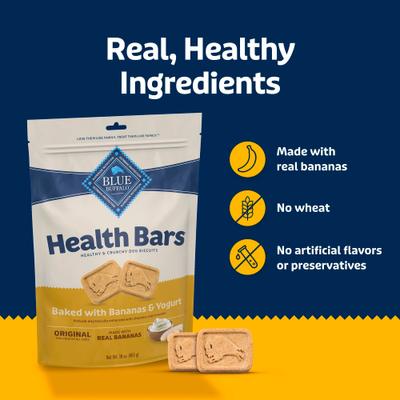 Show full view: Blue Buffalo Health Bars Baked with Banana & Yogurt Dog Treats, 1-lb bag slide 7 of 12