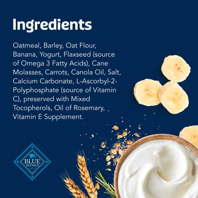 Show full view: Blue Buffalo Health Bars Baked with Banana & Yogurt Dog Treats, 1-lb bag slide 6 of 12